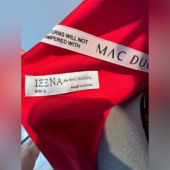 Mac Duggal 26695 Crystal Strap Ruched Jersey Gown in Red Size 2 - Picture 9 of 11